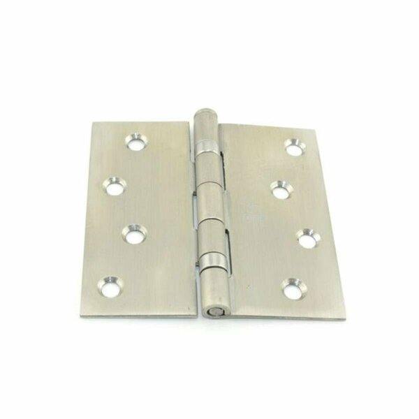 Patioplus 4 x 4 in. Square Corner Full Mortise Weight Ball Bearing Hinge, No. 034534 Stainless Steel PA1632843